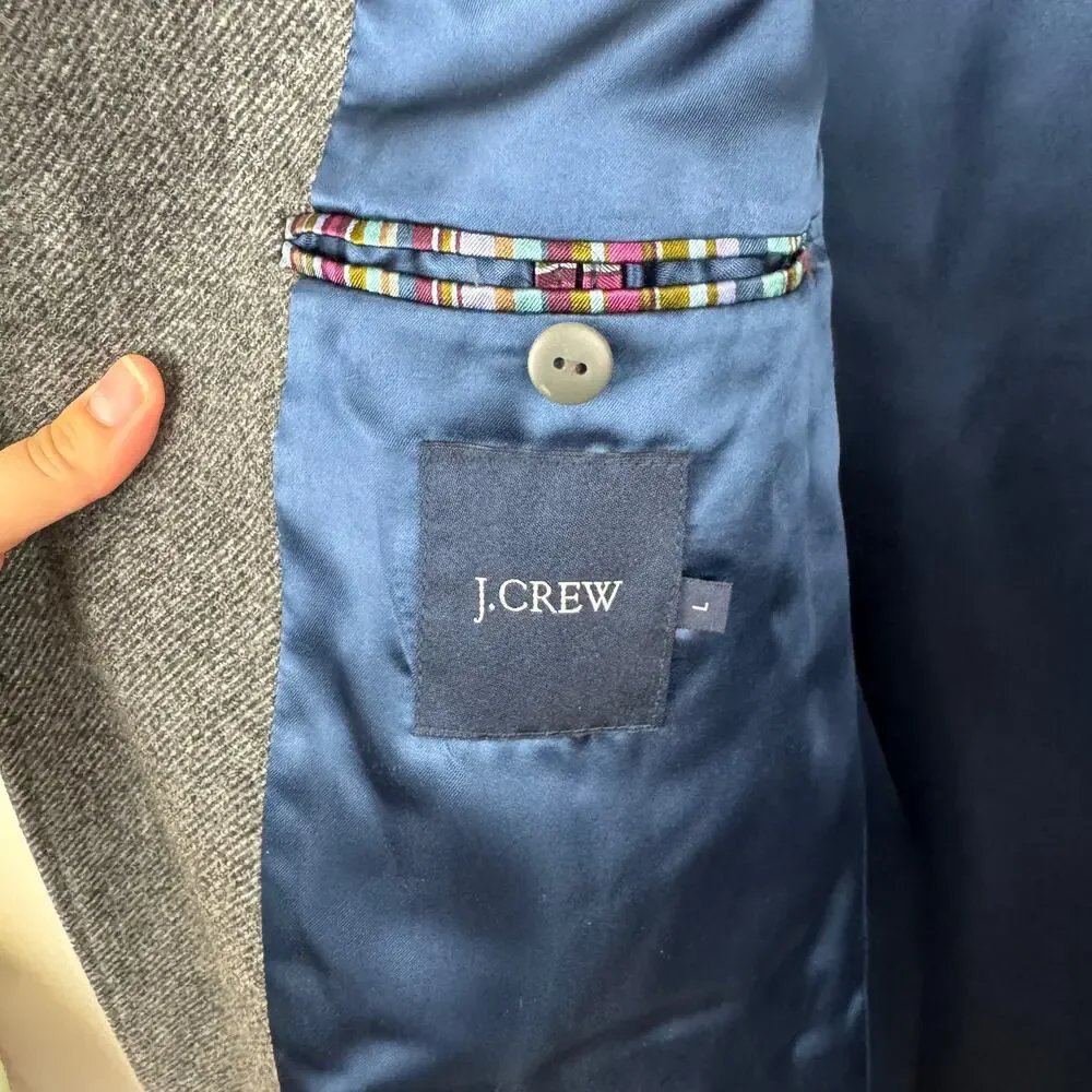 J. Crew Gray Wool & Cashmere Top Coat